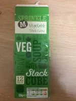 Mängden socker i Vegetables cubes