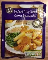 Mängden socker i Instant chip shop curry sauce