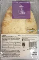Mängden socker i Plain naans