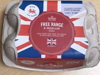 Mängden socker i Free range 6 medium eggs