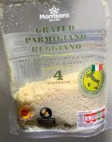 Mängden socker i Grated parmigiano reggiano