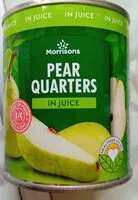 Mängden socker i Pear Quarters in juice