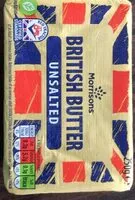 Mängden socker i British butter unsalted