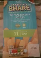 Mängden socker i Morrisons made to share mozzarella sticks