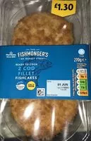 Mängden socker i 2 cod fillet fishcakes