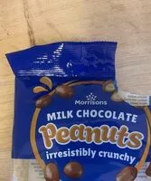 Mängden socker i Milk chocolate peanuts