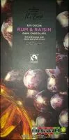 Mängden socker i Rum & Raisin Dark Chocolate
