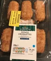 Mängden socker i Potato croquetts