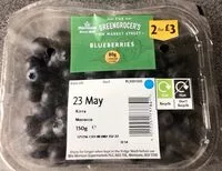 Mängden socker i Morrisons blueberries