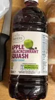 Mängden socker i Apple and blackcurrant squash
