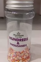 Mängden socker i Hundreds and thousands