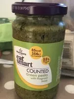 Mängden socker i Eat smart - Counted Green Pesto