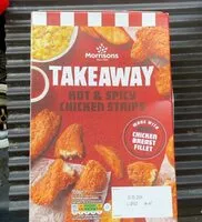 Mängden socker i Takeaway hot and spicy chicken strips