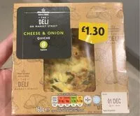 Mängden socker i Cheese and onion quiches