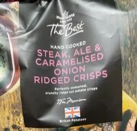 Mängden socker i Steak,ale caramelised onion ridged crisps