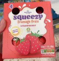 Mängden socker i Squeezy fromage frais