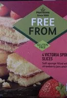 Mängden socker i Victoria sponge slice gluten free