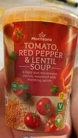 Mängden socker i Tomato, red peper & lentil soup