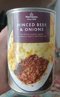 Mängden socker i Minced beef and onions in a can