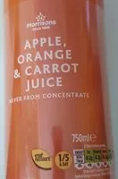 Mängden socker i Apple,orange&carrot juice