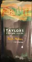 Mängden socker i Taylors of Harrogate Rich Italian Ground Coffee
