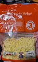 Mängden socker i Mature grated Cheddar