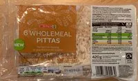Mängden socker i Wholemeal pittas