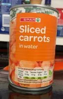 Mängden socker i Sliced carrots