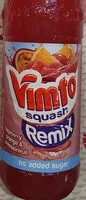 Mängden socker i Vimto Remix Orange Raspberry Passion Fruit Squash