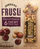 Mängden socker i Frusli Raisins & Hazelnuts Chewy Cereal Bars 6 x (180g)