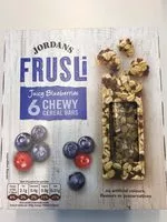 Mängden socker i Frusli Juicy Blueberries Chewy Cereal Bars 6 x (180g)