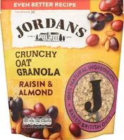 Mängden socker i Jordans Crunchy Oat Granola Raisin & Almond