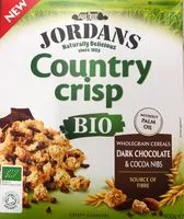 Mängden socker i Country Crisp Bio Chocolat noir