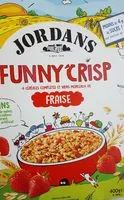 Mängden socker i Funny'crisp - 4 céréales complètes et vrais morceaux de fraise