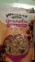 Mängden socker i Granola raisin amandes