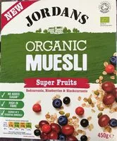 Mängden socker i Organic Muesli Super Fruits