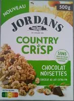 Mängden socker i Country Crisp chocolat noisettes