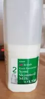 Mängden socker i Semi skimmed milk