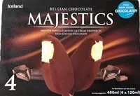 Mängden socker i Belgian chocolate Majestics