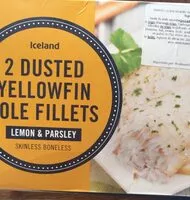 Mängden socker i 2 dusted yellowfin sol fillets