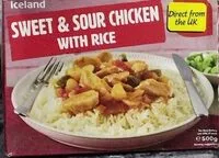 Mängden socker i Sweet and sour chicken with rice