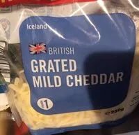 Mängden socker i Grated mild cheese