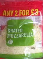 Mängden socker i Grated Mozzarella