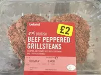 Mängden socker i Beef peppered grillsteaks Iceland