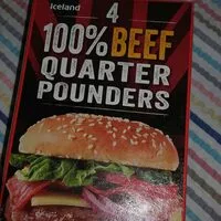 Mängden socker i 100% beef quarter pounders
