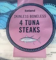 Mängden socker i Skinless boneless tuna steaks