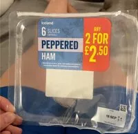 Mängden socker i Peppered ham