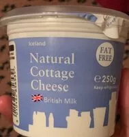 Mängden socker i Natural cottage cheese
