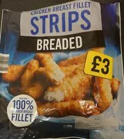 Mängden socker i Strips breaded chicken