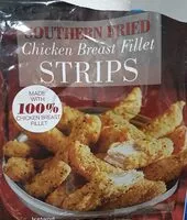 Mängden socker i Southern Fried chicken breast fillet strips